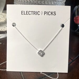Electric Picks Silver Necklace